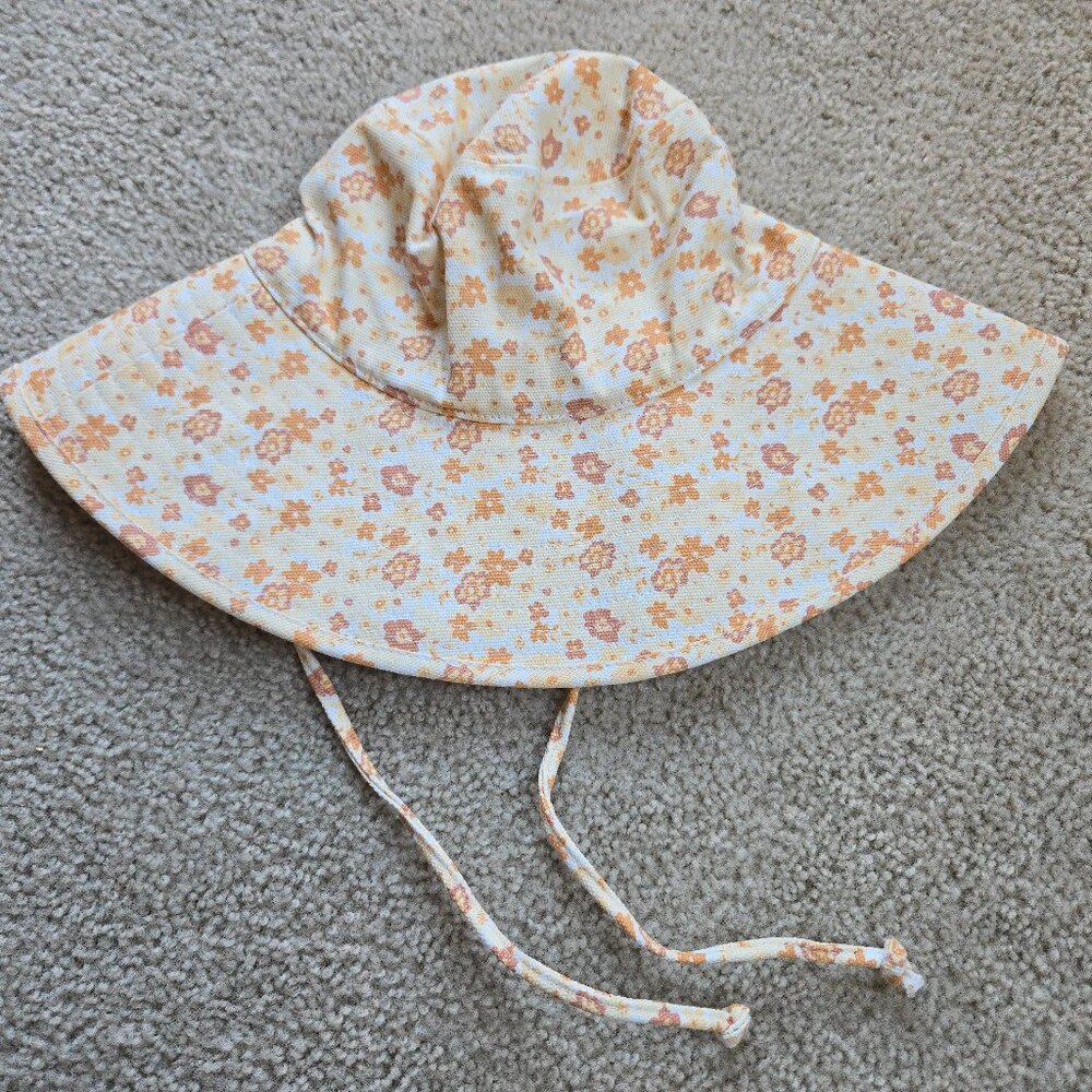 NWT Lack of Color Holiday Sun Hat Peach Bloom Cotton Bucket